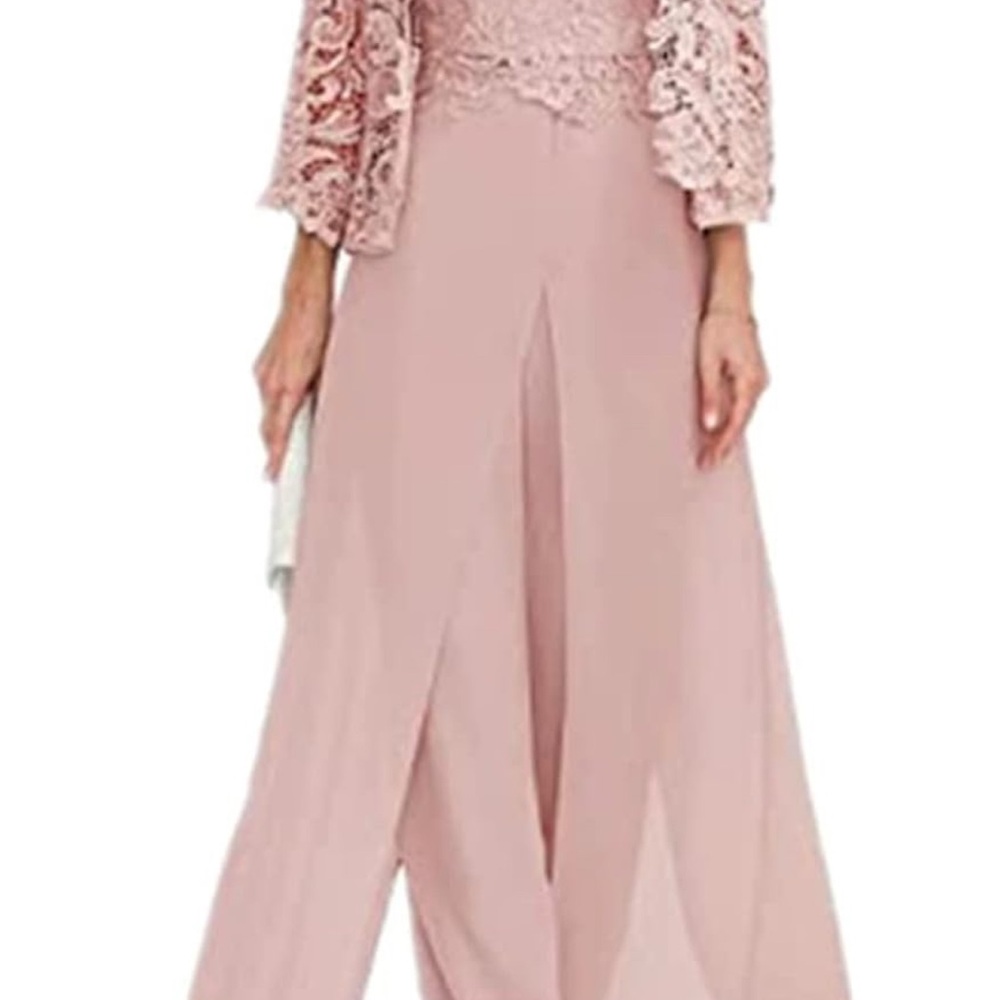 Elegant Pink Lace Jumpsuit